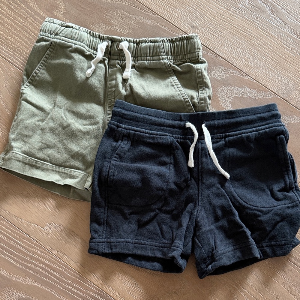 Primary Kids Organic Kids Casual Shorts Set - Black and Green